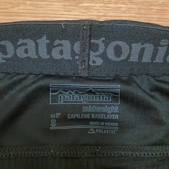Patagonia Black Midweight Capilene Base Layer Leggings Women's Size Small - Picture 5 of 9